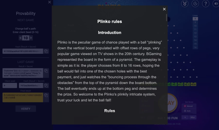 Plinko Spielgenuss